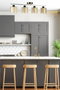 Opviq Yeni Nomi 4 Lü Lámpara de Araña Cromo Mate y Ámbar